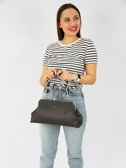 LACCOMA сумка Паола-22-Л815-темно-серый эко кожа хлопок