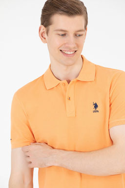 U. S. Polo Assn Мужская оранжевая базовая футболка с воротником-поло - U.s. polo assn фото 18