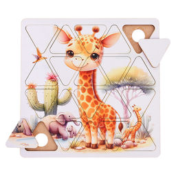 Пазлы малые Жираф 20см х 20см (древесный материал) - Задира фото 2