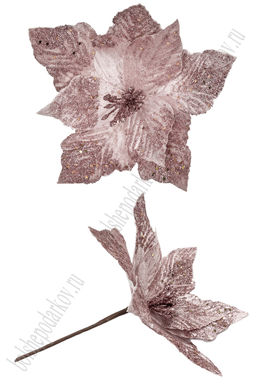 Веточка декоративная "Пуансеттия" 22 см (SF-7338) розовый