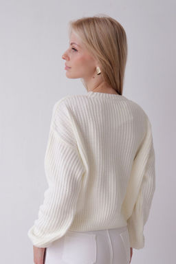 9837 Джемпер белый с цветами - Martichelli фото 2