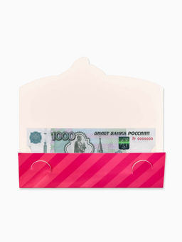 Цена за 5 шт. Конверт для денег формовой «Уточка», 17.5 × 8 см