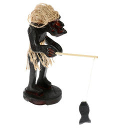 Сувенир «Абориген-рыбак», 22 см, дерево