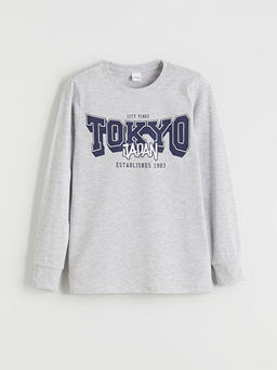 Bisiklet Yaka Tokyo Bask?l? Erkek ?ocuk Pijama ?st