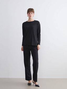 Bisiklet Yaka Oversize Kad?n Ti??rt