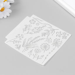 Трафарет пластик "Нежность цветов" 13х13 см