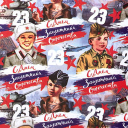 Бумага упаковочная, С Днём Защитника Отечества, односторонняя 100 см ? 70 см - UPAK LAND фото 3