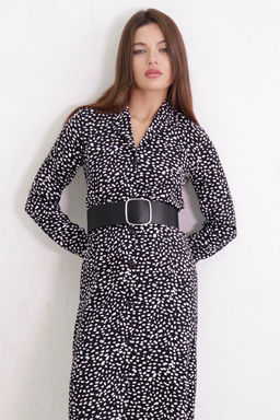 Платье-рубашка с английским воротником принт - Martichelli фото 85