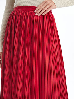 Beli Lastikli Kad?n Pileli Etek