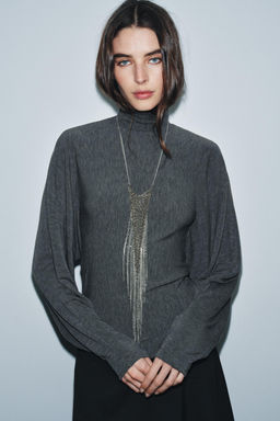 HIGH NECK T-SHIRT - Zara фото 8