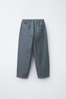 TOPSTITCHED TWILL TROUSERS - Zara фото 6