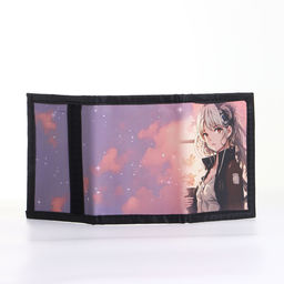 Кошелёк детский на липучке «Выбражулька», бежевый, сиреневый