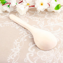 Цена за 10 шт. Ложка деревянная, без росписи, заготовка для творчества, фрезерная, салатная, 6×21 см