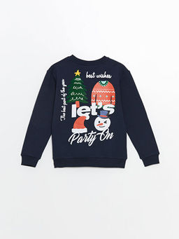 Bisiklet Yaka Y?lba?? Temal? Erkek ?ocuk Sweatshirt - Waikiki фото 3