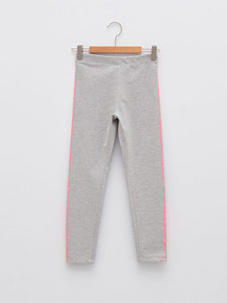 Beli Lastikli Renk Bloklu K?z ?ocuk Uzun Tayt