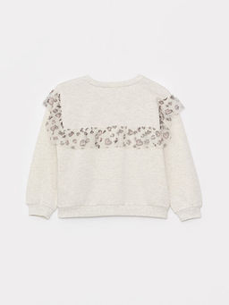 Bisiklet Yaka Bask?l? Uzun Kollu K?z ?ocuk Sweatshirt - Waikiki фото 2