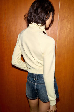 CHAQUETA FELPA CREMALLERA / Amarillo - Zara фото 4