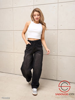 Джинсы багги стрейч женские - Bruno фото 6