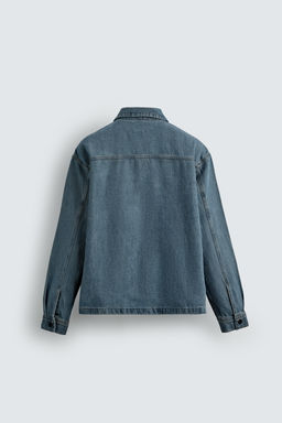 BOXY FIT DENIM SHIRT - Zara фото 8