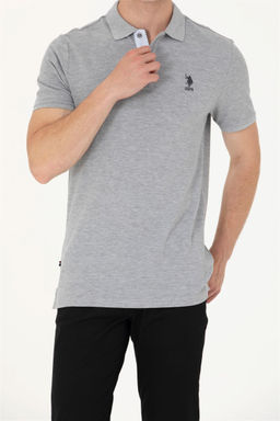 Мужская серая меланжевая базовая футболка - U.s. polo assn фото 13