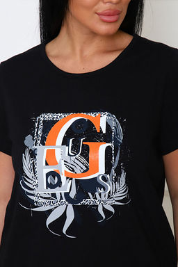 Костюм с бриджами, принт, черный (938-3) - Плиона фото 16