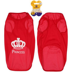 Цена за 2 шт. Майка для кошек и собак мелких пород "Бонита на стиле", мамина принцесса, размер ХL (обхват шеи 36, длина спинки 39см, объем груди 54см, от 9 до 11кг)