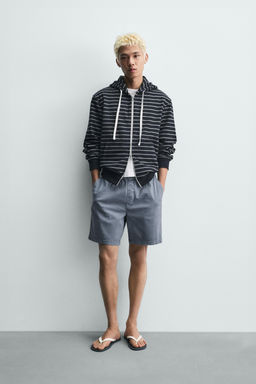 BERMUDA TWILL RELAXED FIT / Azul claro