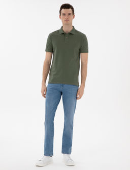Haki Slim Fit K_vr_lmaz Polo Yaka Basic Ti__rt - Pierre cardin фото 4