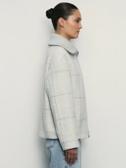 Полупальто с вязаным воротником / Zarina фото 4