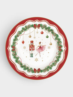 Тарелка закусочная, 19 см, фарфор P, белая, Щелкунчик и фея, Magie de Noel