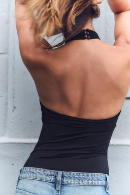 OPEN BACK HALTER BODYSUIT - Zara фото 4