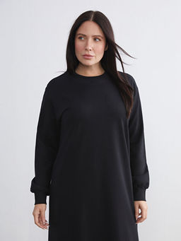 Bisiklet Yaka Sweat Elbise