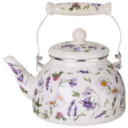 ЧАЙНИК AGNESS ЭМАЛИРОВАННЫЙ СЕРИЯ FLOWER STORY, 2,6 Л