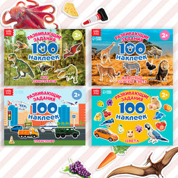 100 наклеек набор Обучающие, 4 шт. по 12 стр. - Буква-ленд фото 10