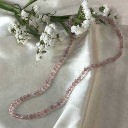 Бусы из Кварца клубничного огранка 42 см +