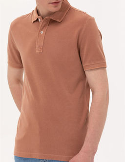 Kahverengi Slim Fit Polo Yaka Ti__rt - Pierre cardin фото 6