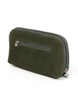 LACCOMA косметичка LA-7001-Z-темно-зеленый натуральная замша  фото 2