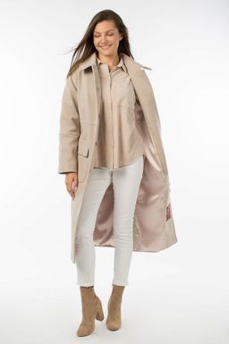 Пальто женское демисезонное (пояс) - El podio фото 3