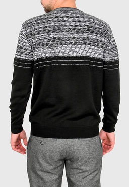 Джемпер мужской CASINO c121-град D1 (чер./бел.)  фото 2