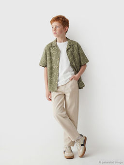 Брюки Regular Fit для мальчиков из габардина