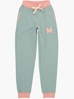 Брюки на резинке из кашкорсе для девочки UD 0855 мята/персик - Mini maxi фото 5