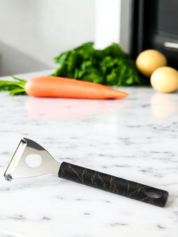 Овощечистка Mallony Marble из нержавеющей стали с ручкой из полипропилена 17.5*5.5 см арт.107867