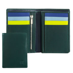 Итальянское кожаное портмоне DuDu серии Tiberio | зеленый пэчворк