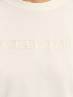 Футболка с принтом из хлопка / Zarina фото 6