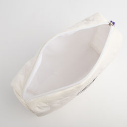 Косметичка на молнии простая, со стёжкой Цветы, белая - Simaland фото 3