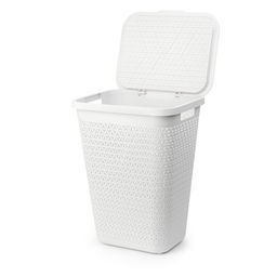 Корзина д/белья "Элемент" 55л (белый) М8901