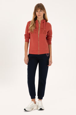 Kad_n Kiremit Fermuarl_ Kap__onlu Basic Sweatshirt - U.s. polo assn фото 4