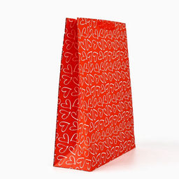 Пакет ламинированный «От всего сердца», глиттер, L 31 х 40 х 11.5 см