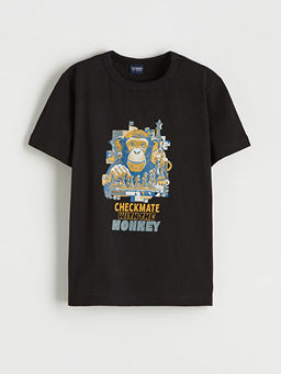 Bol Fit Erkek ?ocuk Bask?l? Ti??rt