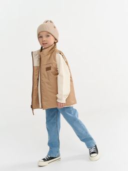 Жилет стеганый на молнии двухсторонний Беж - Bungly фото 10